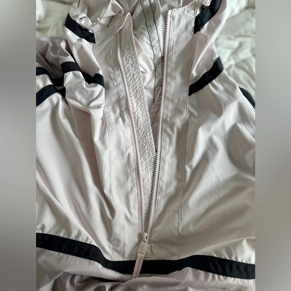 FP Movement by Free People Light Pink Windbreaker Anorak with Black Trim - Picture 8 of 13